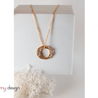 Rose gold bamboo necklace